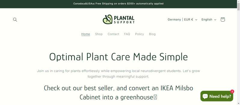 Plantal Support Inc